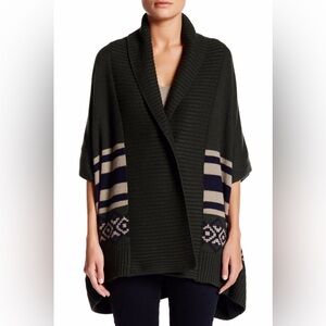 Autumn Cashmere Oversized Short Sleeve Cardigan Sweater Womens